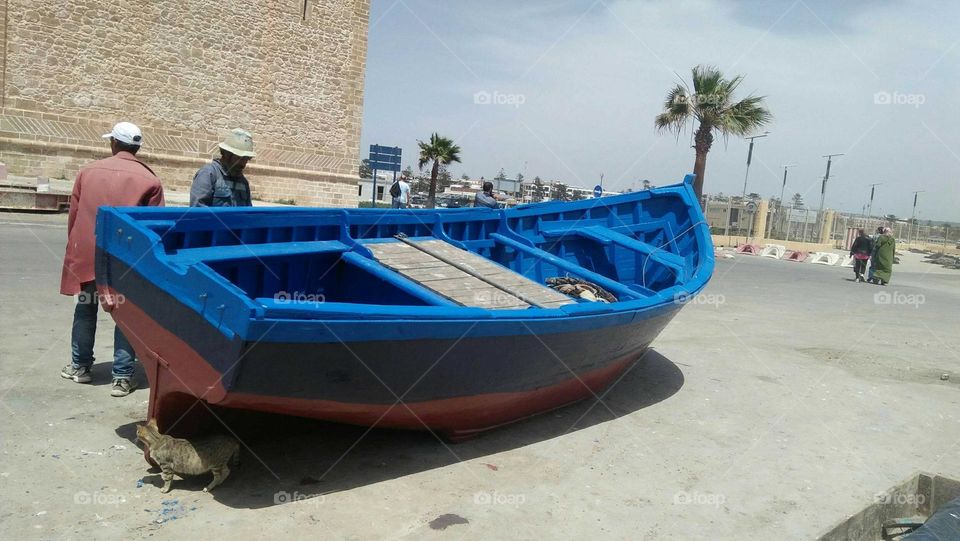 Beautiful blue boat