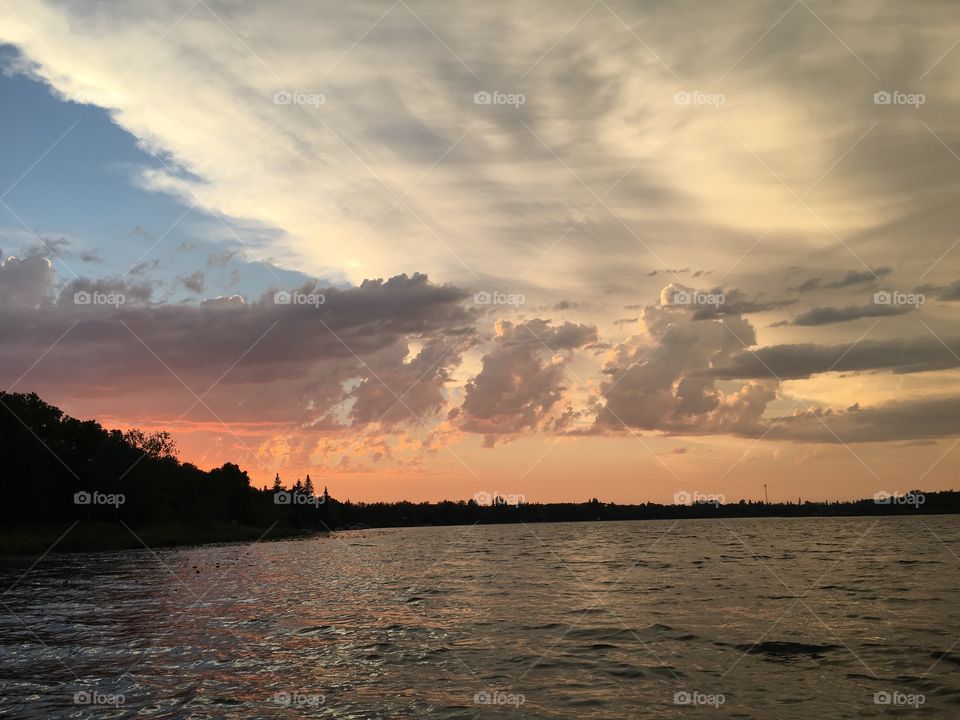 Sunset, Water, Dawn, Beach, No Person