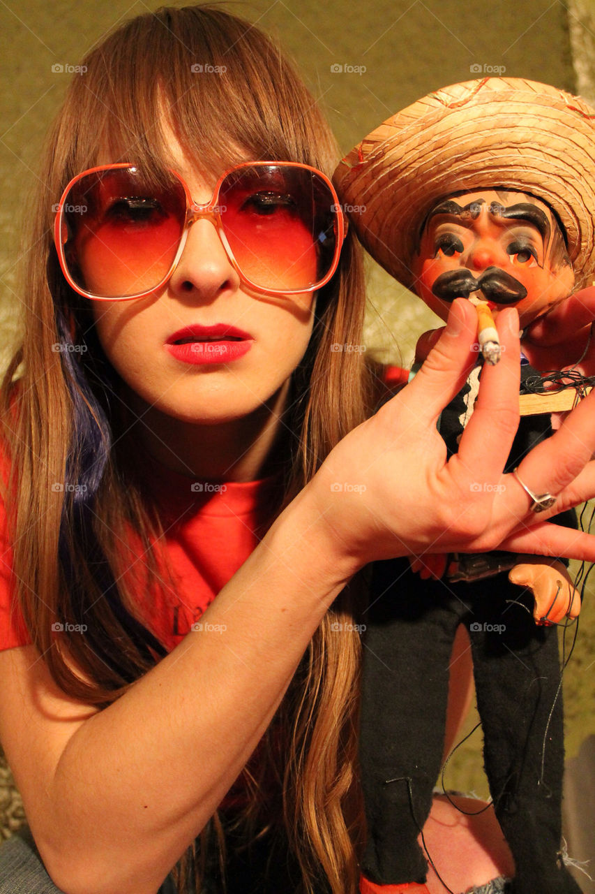 sunglasses shades cigarette puppet by ambino88