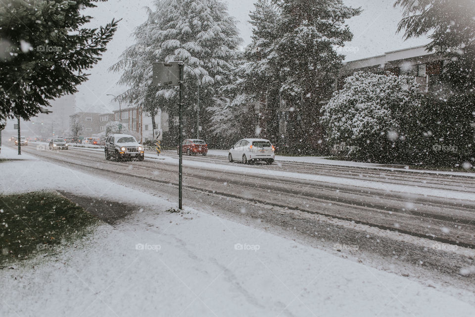 Difficult time for traffic during snowy days