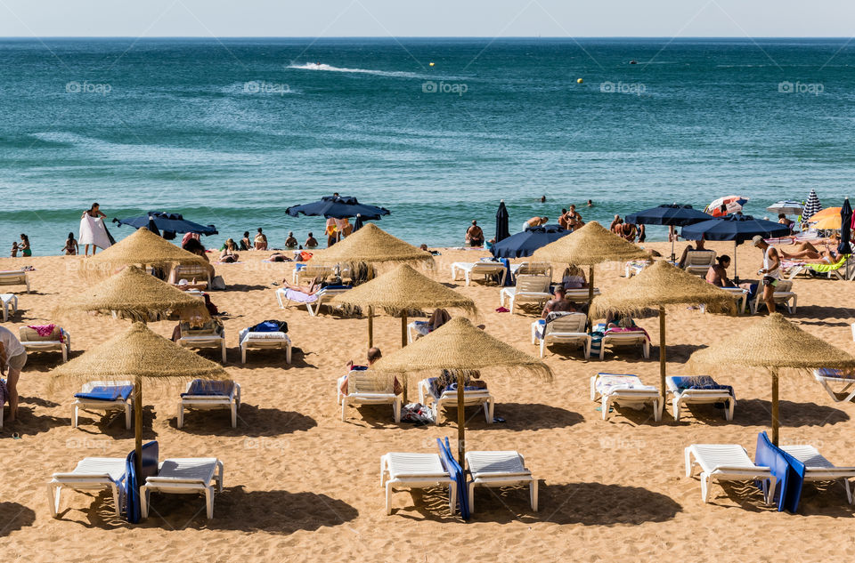 Parasols at Praia dos Pescadores