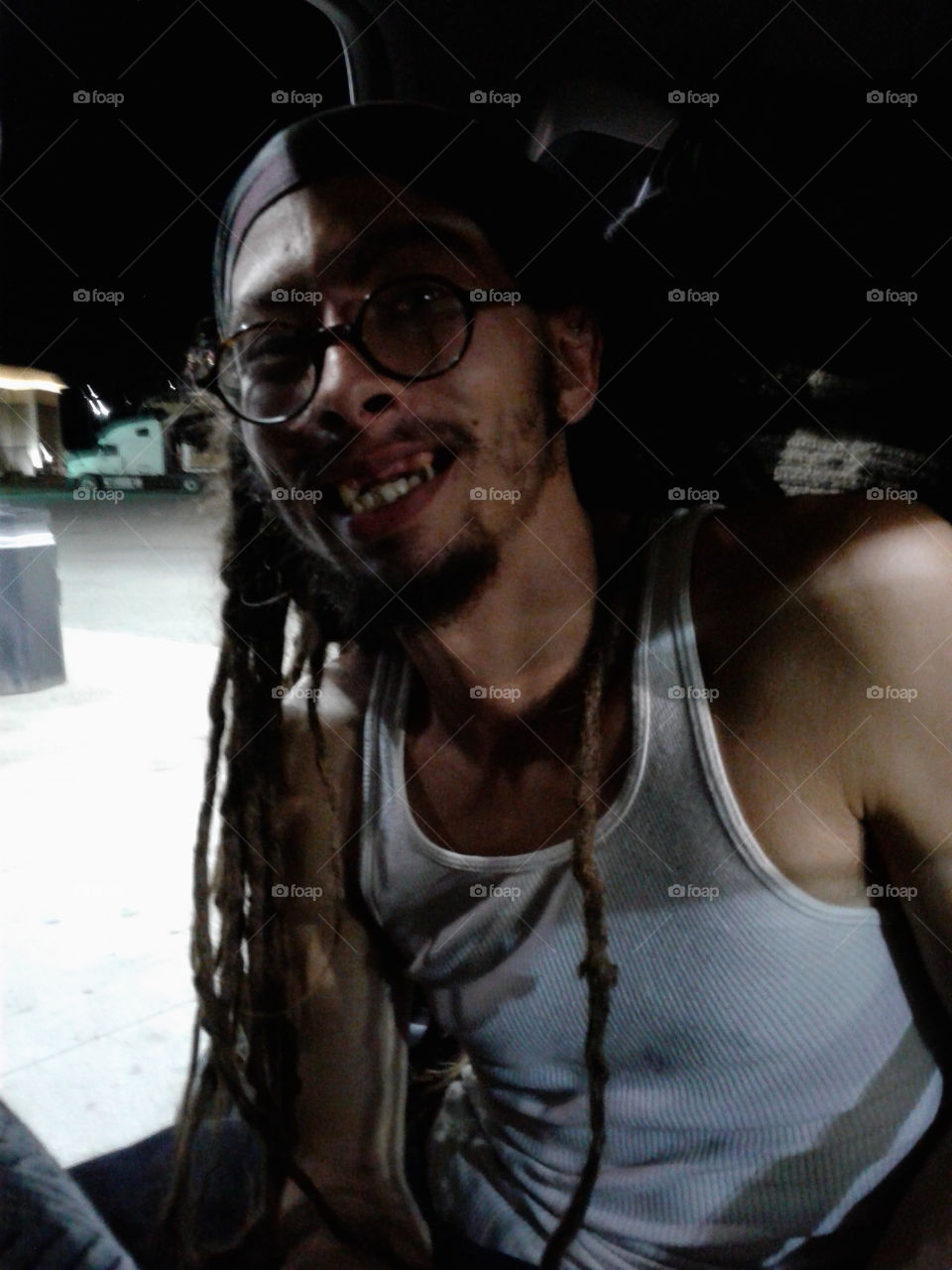 Traveler with dreads.
