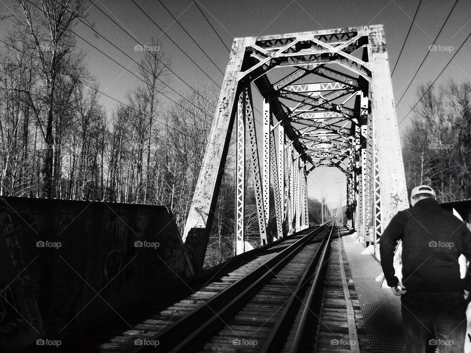 This is an abandoned railway in Chilliwack, British Columbia near a nature preserve.
