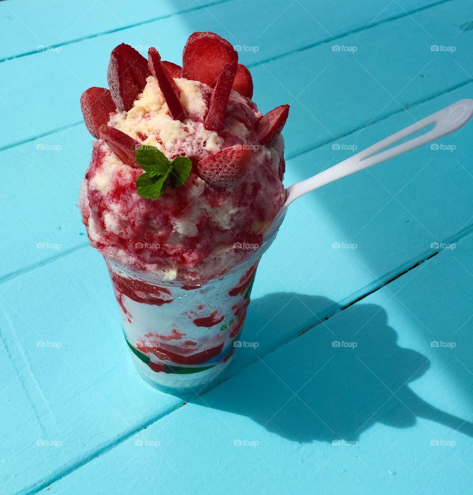Strawberry shave ice