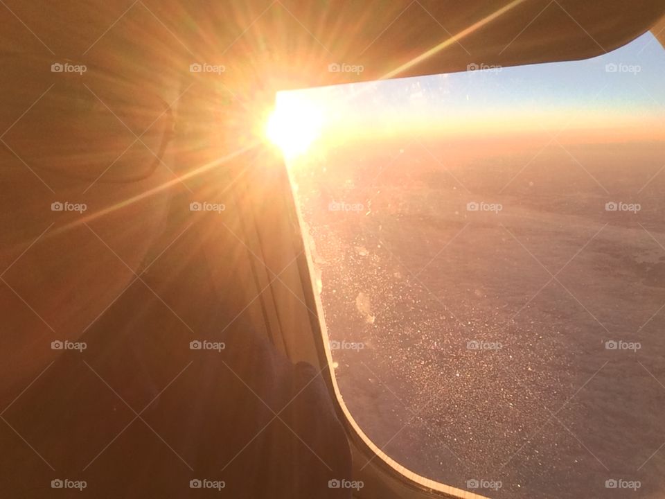 Sunset selfie on a airplane 