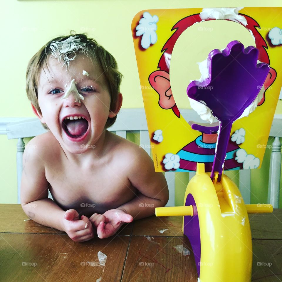 Close-up of a shirtless boy