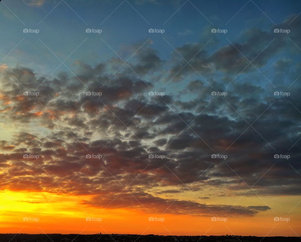 Dramatic sky during sunset