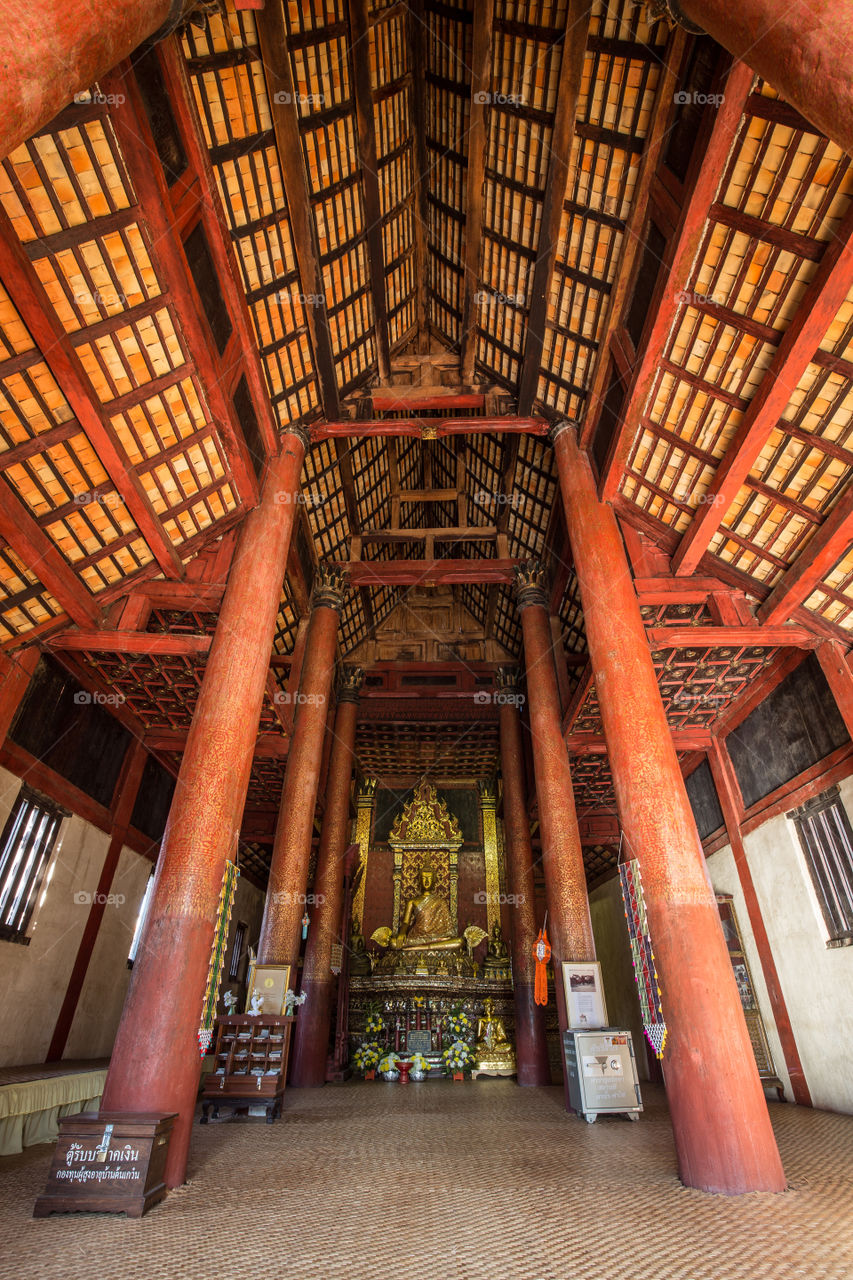 Inside temple in Thailand 