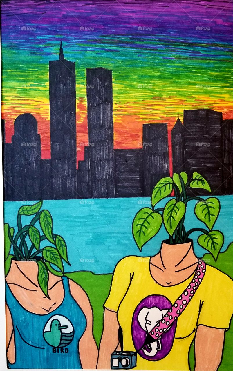 colorful photo of a colorful artwork.