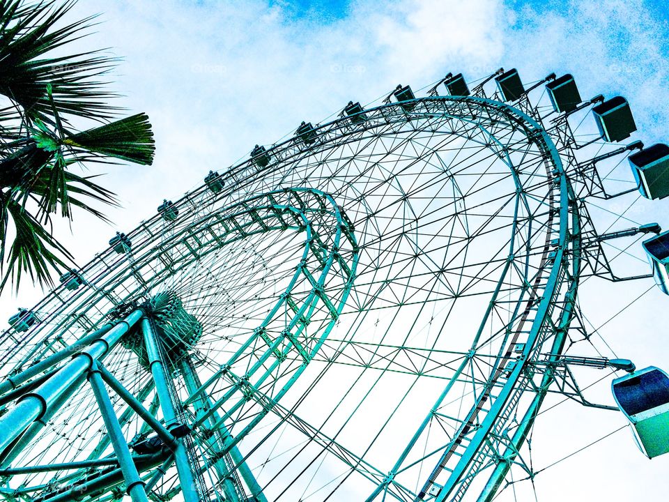The Orlando Eye. Some would just call it a Ferris wheel. A very very big Ferris wheel. Located on I Drive in Orlando, you can see it for miles.