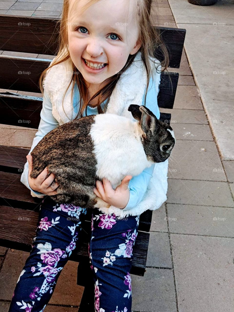 A girl and her bunny