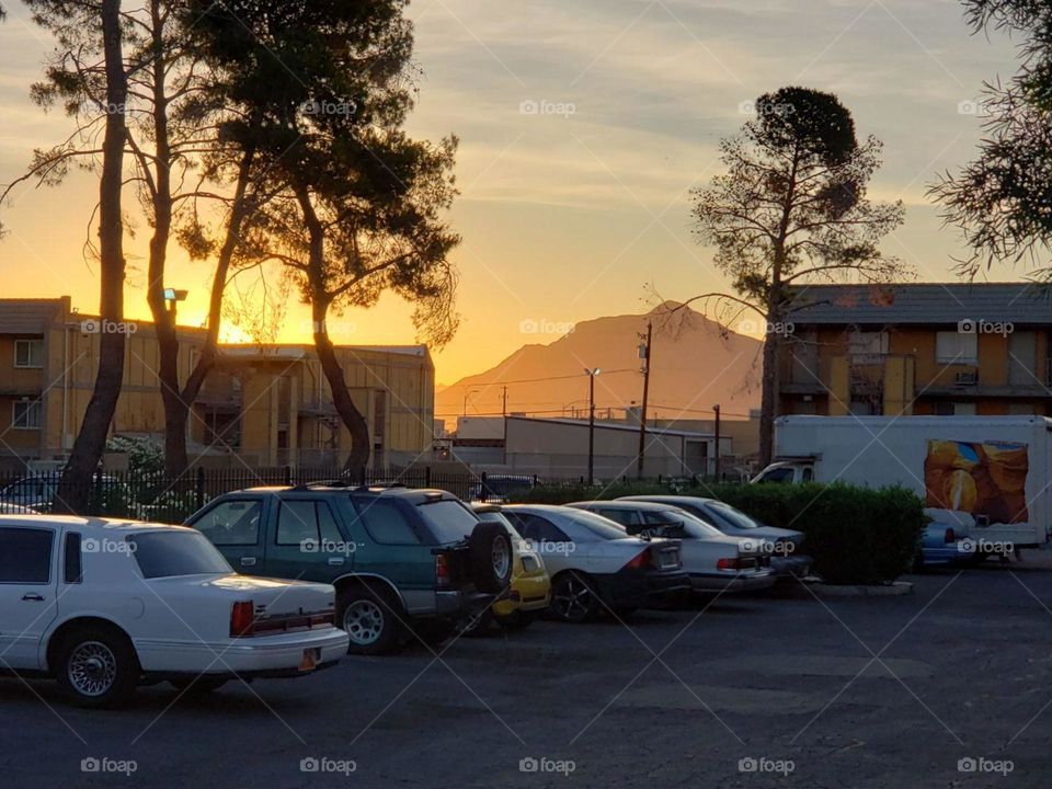 North Las Vegas Nevada, view of Frenchman Mountains