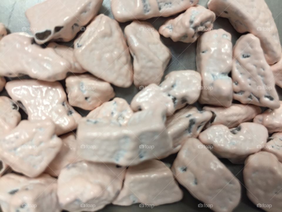 Pink chocolate rocks