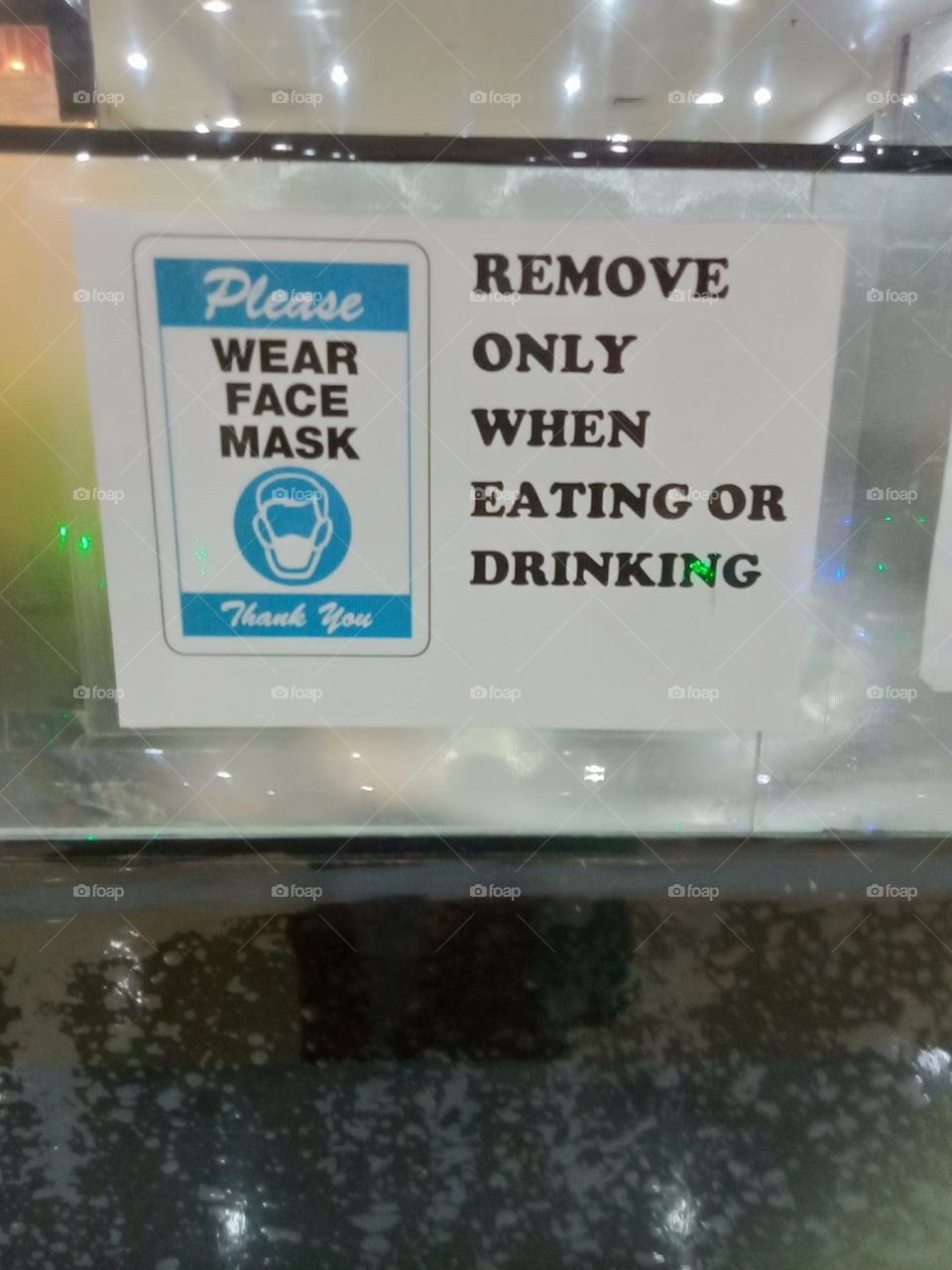 #STILL MASK ON, EXCEPT WHILE EATING AND DRINKING,, WHAT ABOUT SMOKINGš¬ OR VAPING, WHATEVER, DO IT OUSTIDE THIS STORE,, JUST FOLLOW RULES