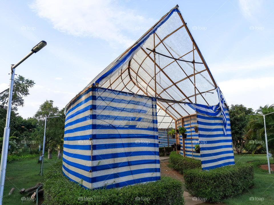 Triangle Shape in a tent