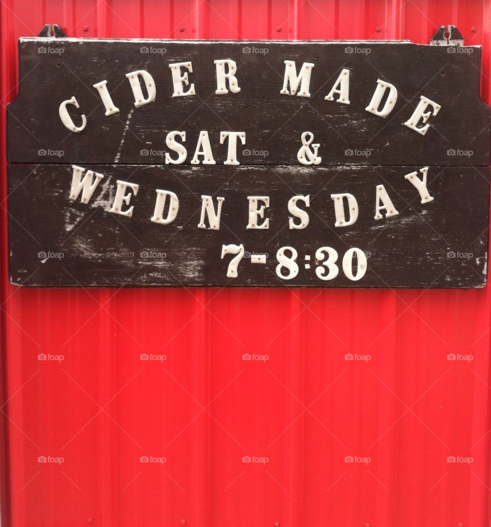 Cider press at Suter's produce in Ohio. 