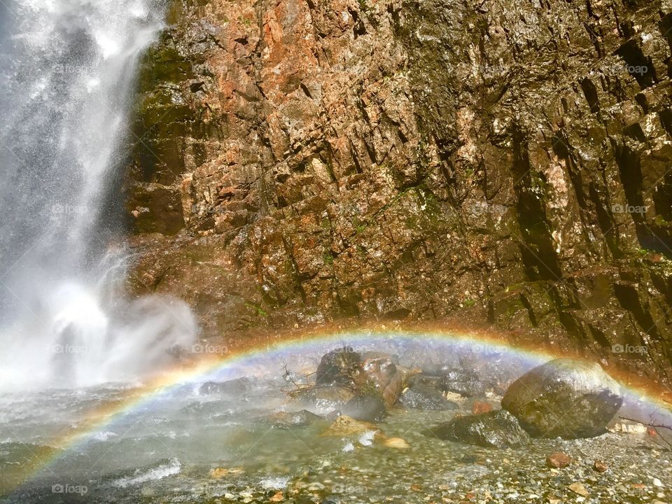 Rainbow at Franklin falls