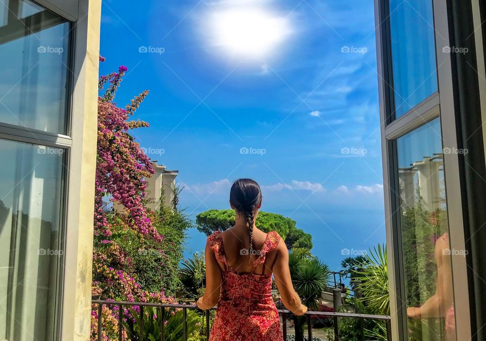 Balcony views to mediterranean sea in Spain