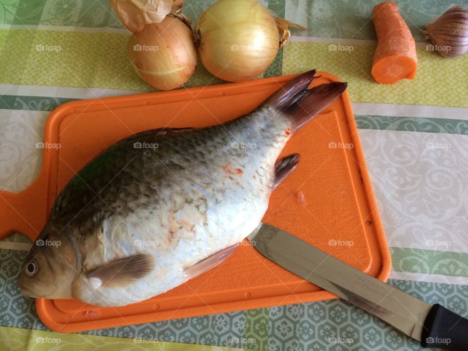 preparing fish
