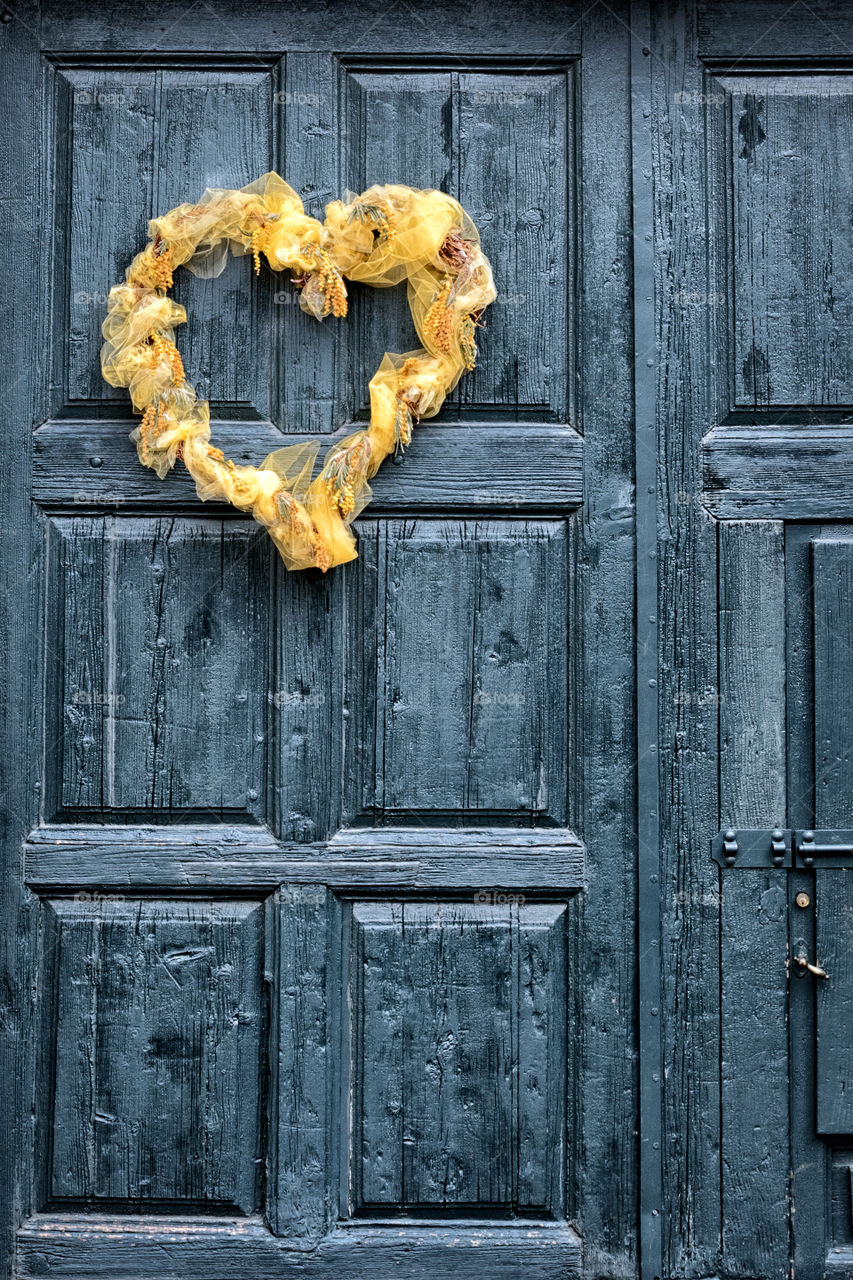 Wreath on door