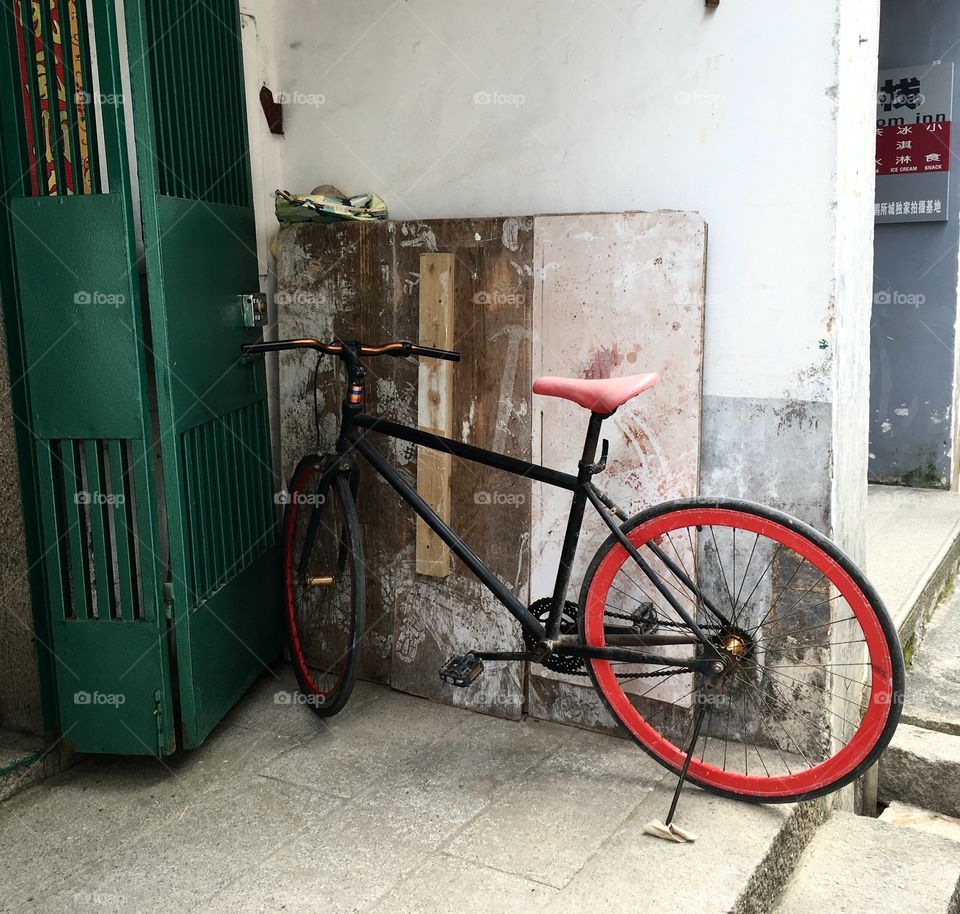 Bicycle at Dapeng Ancient Village - Shenzhen, China