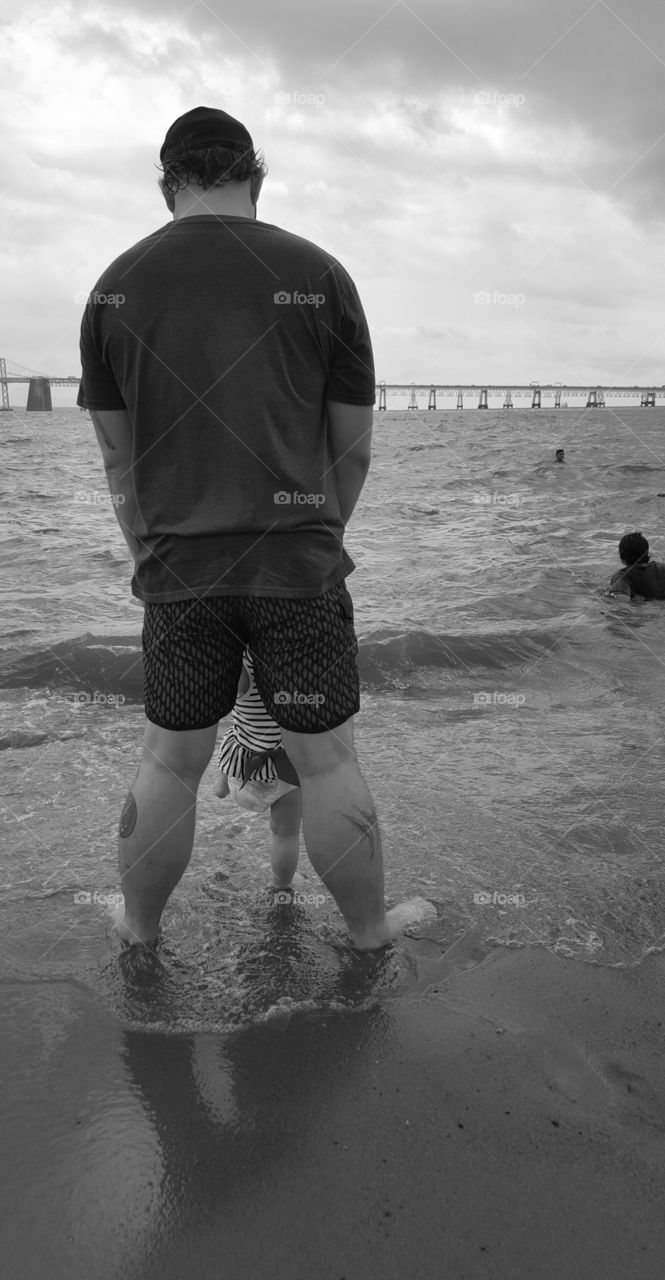 Beach time with Daddy