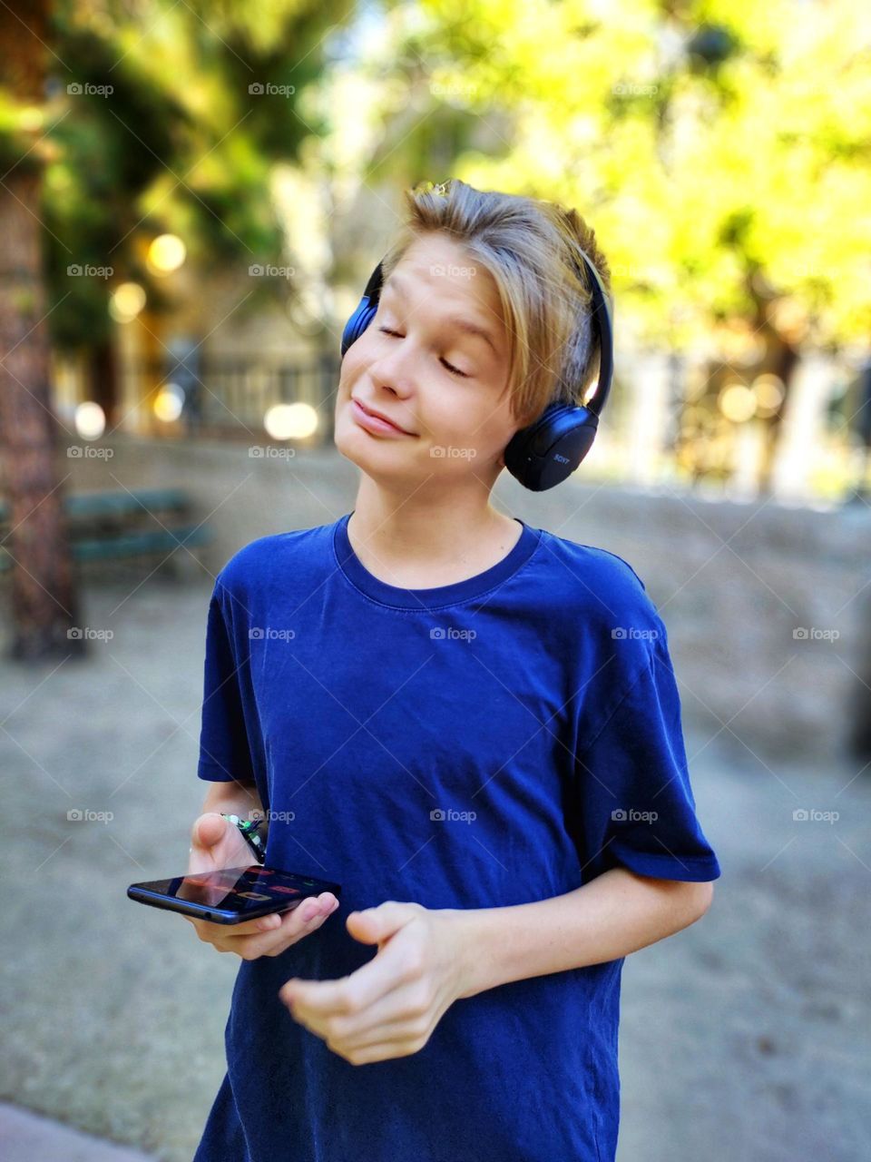 boy with headphones