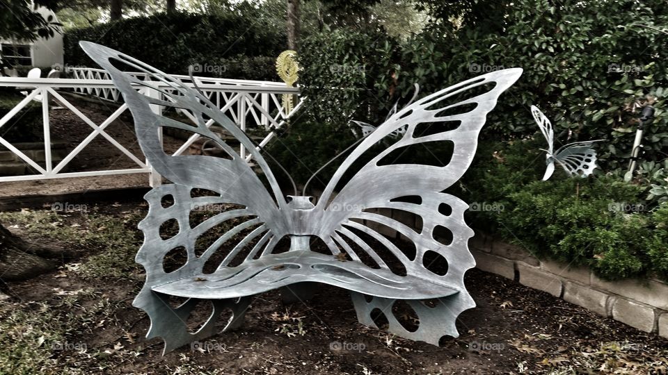 butterfly bench