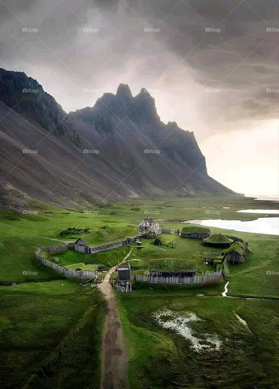 Glory be to God, the magnificent and picturesque view and the natural green trees are a view that is nothing more wonderful than it