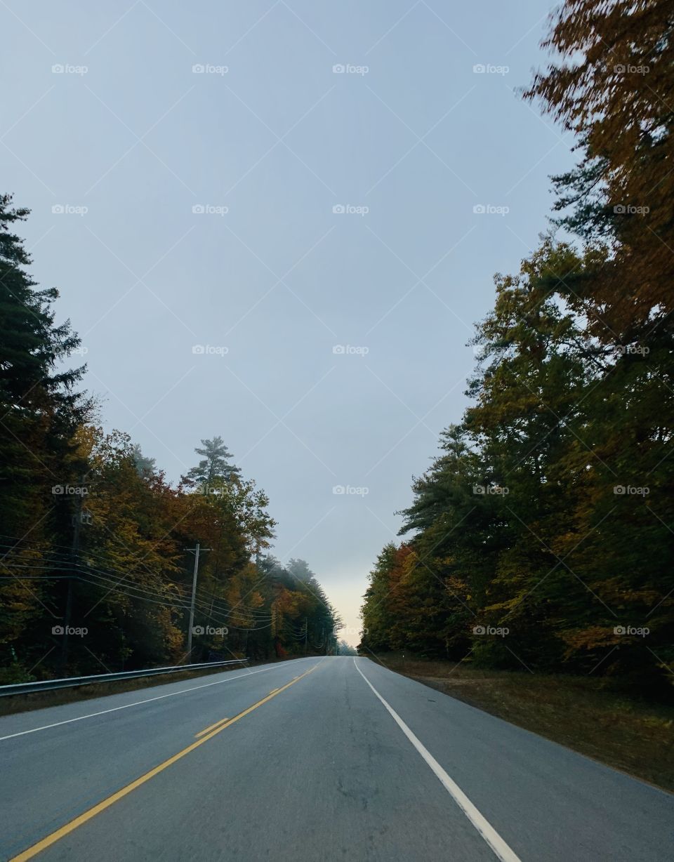 Empty highway during early morning 