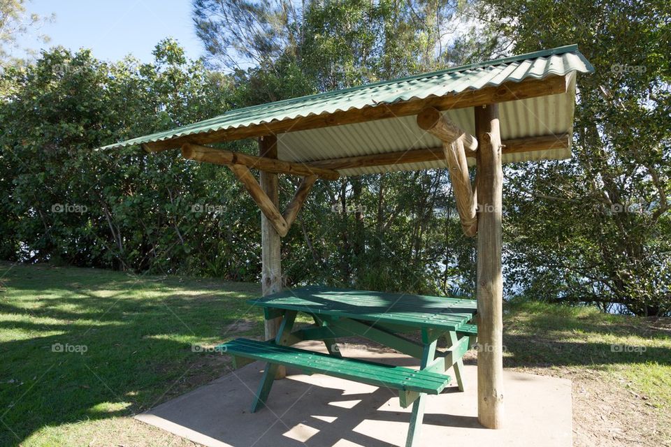 Picnic Table by the River