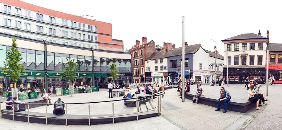Downtown Nottingham : Panoramic Photography 