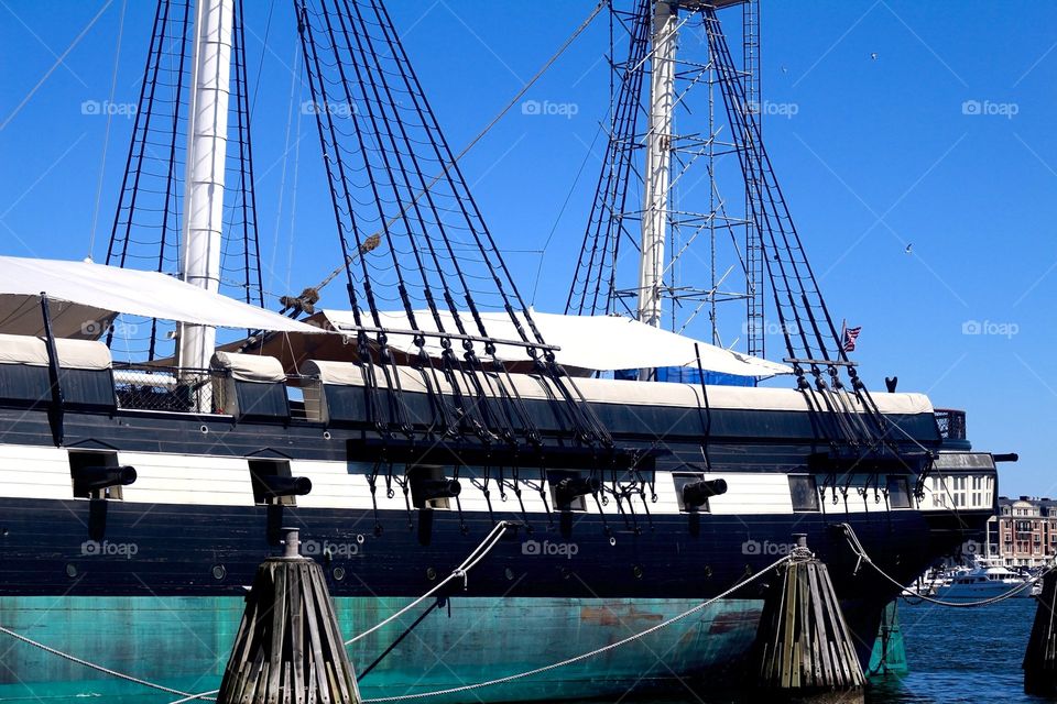 Docked. Ship docked in Baltimore harbor