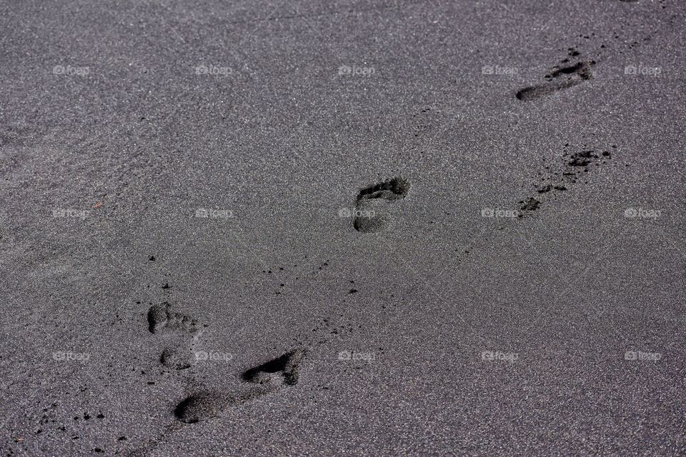 volcanic black sand beach on la gomera canary island in Spain