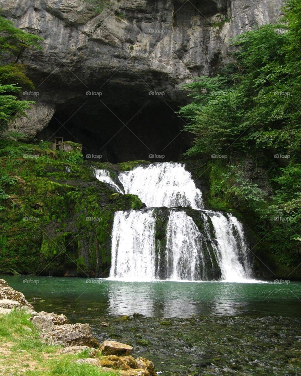 Emerald waterfall