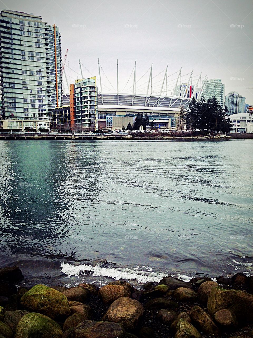 BC Place from across False Creek