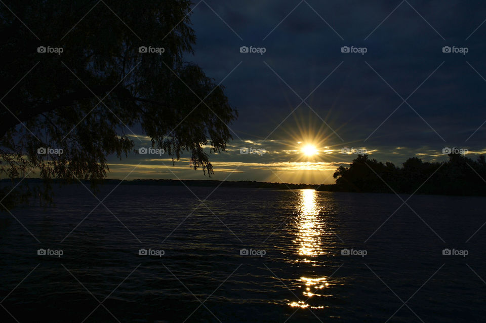 beautiful spring sunset