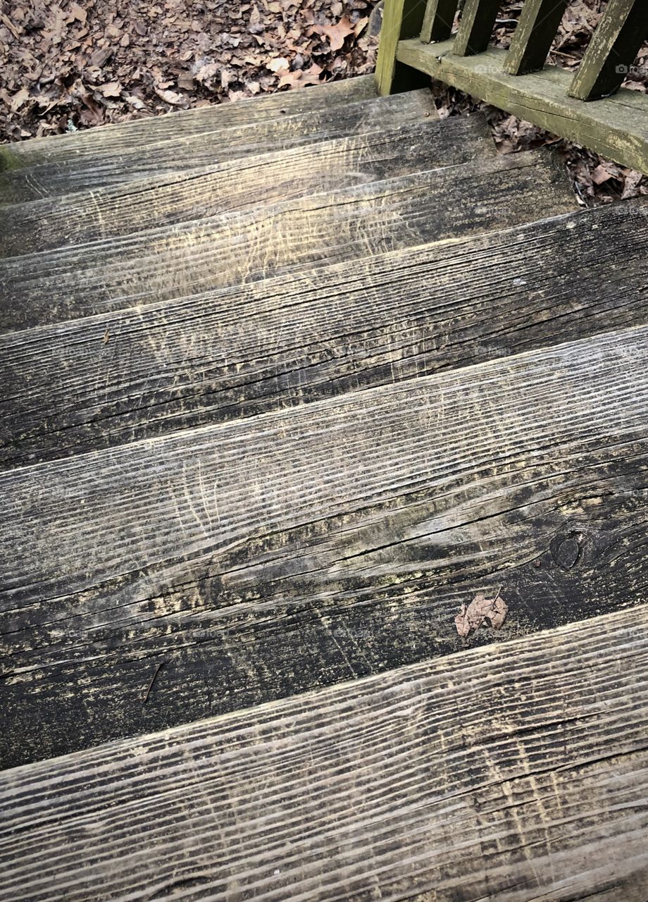 Weathered stairs tell stories