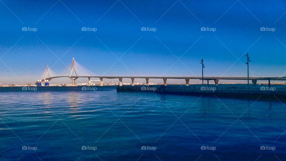 Bridge in blue