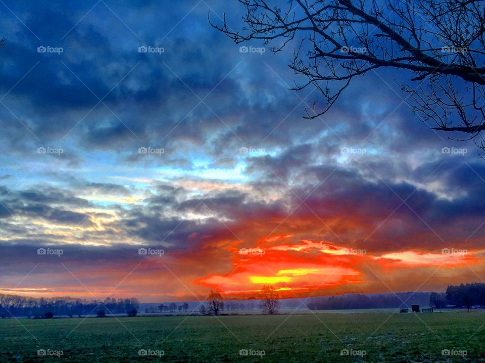 Clouds and sunrise 