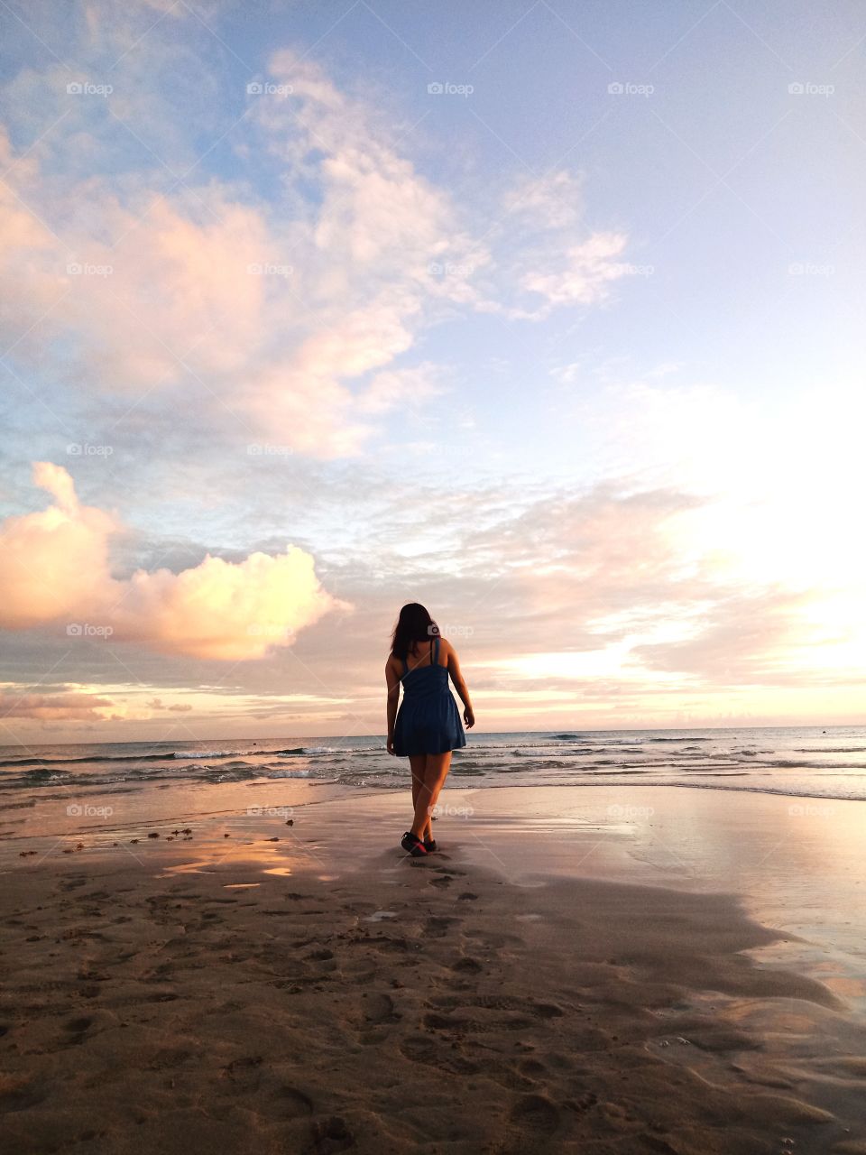 Beautiful sunset in the beach.