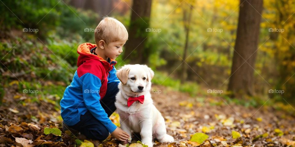 Kids and his dog
