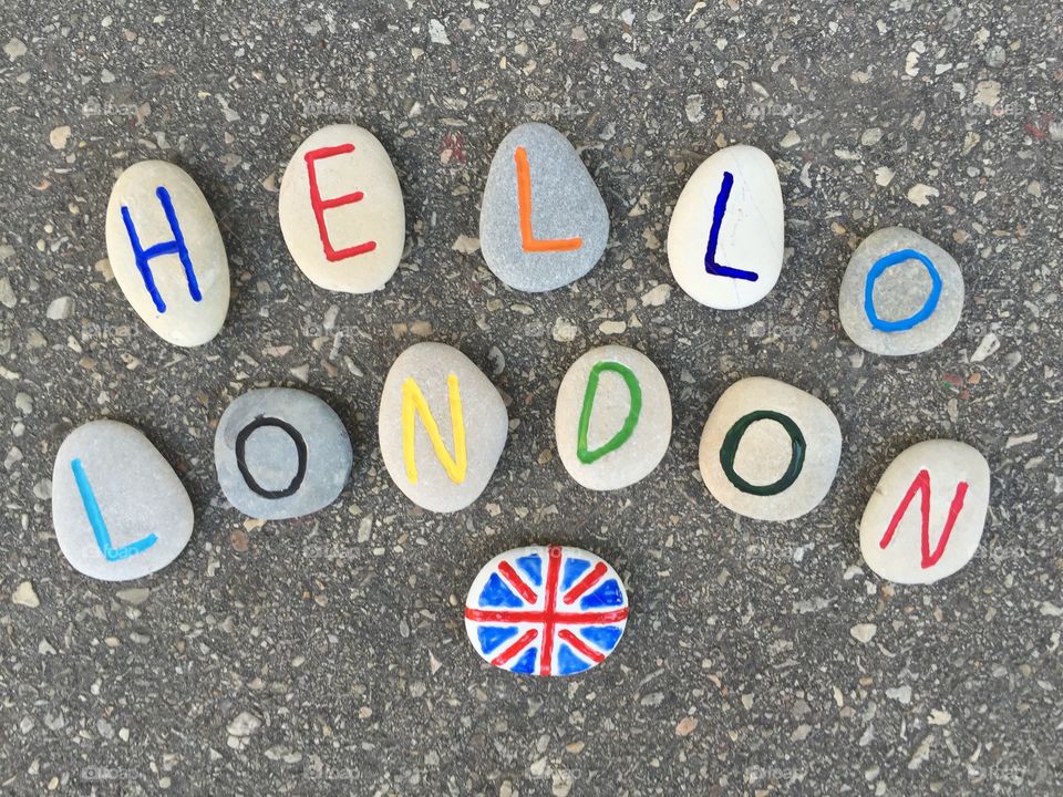 Hello London on stones