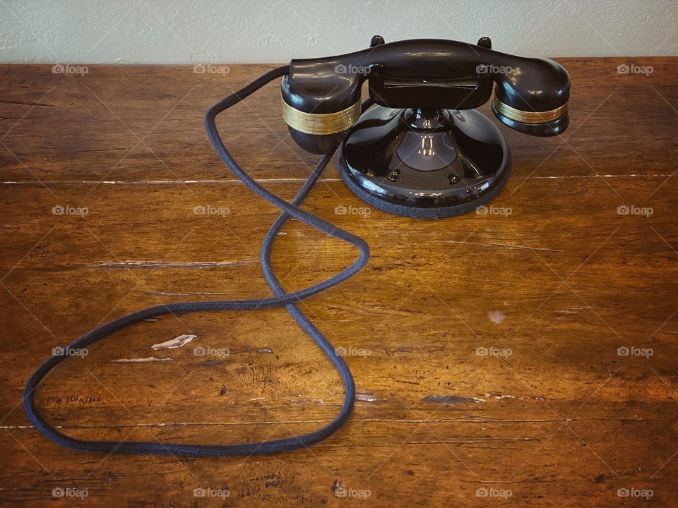 Traditional old fashioned hotel telephone 