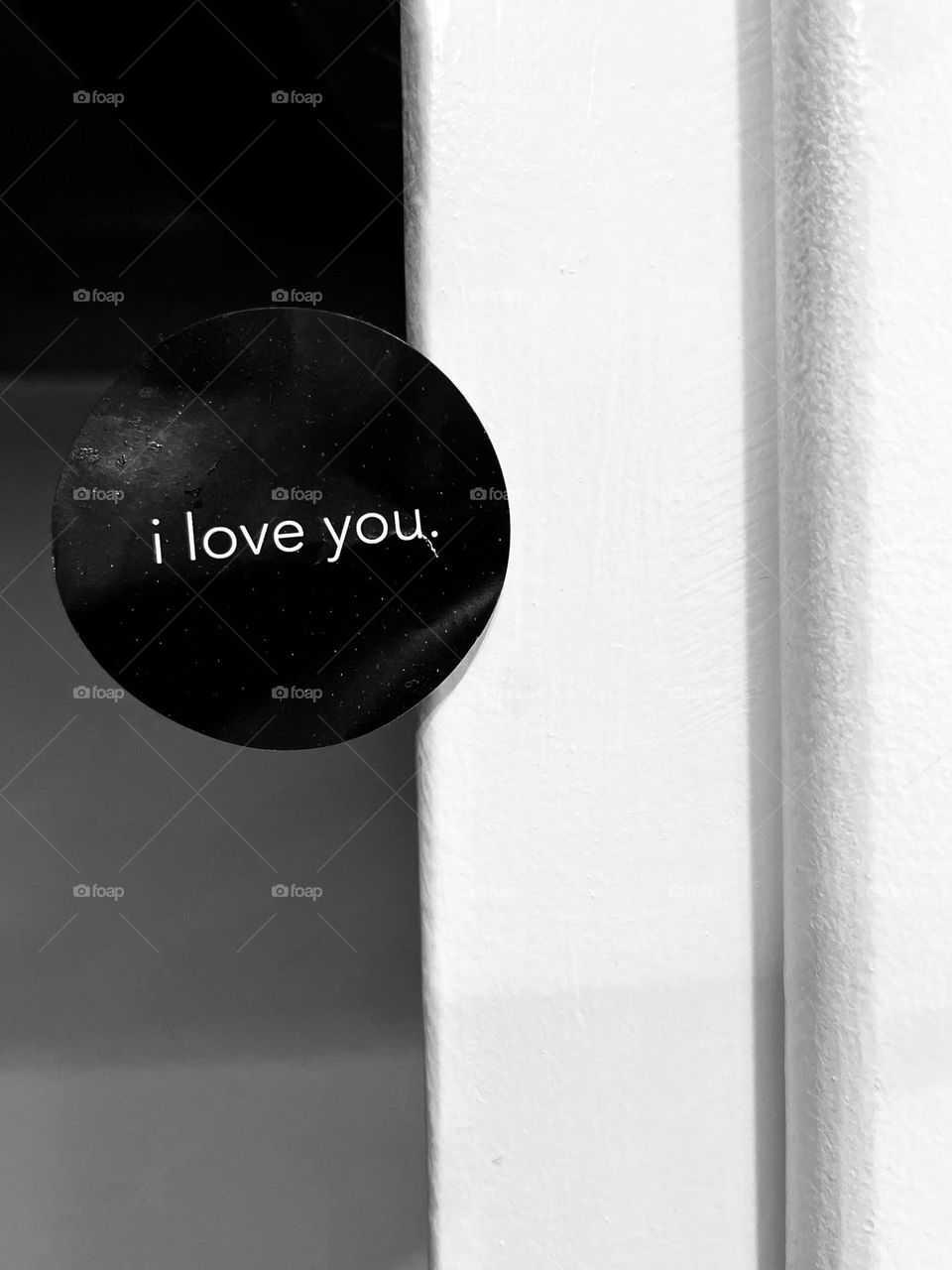 Black and white sticker, I love you, stickers with positive messages, black and white sticker messages, simple things, love messages 