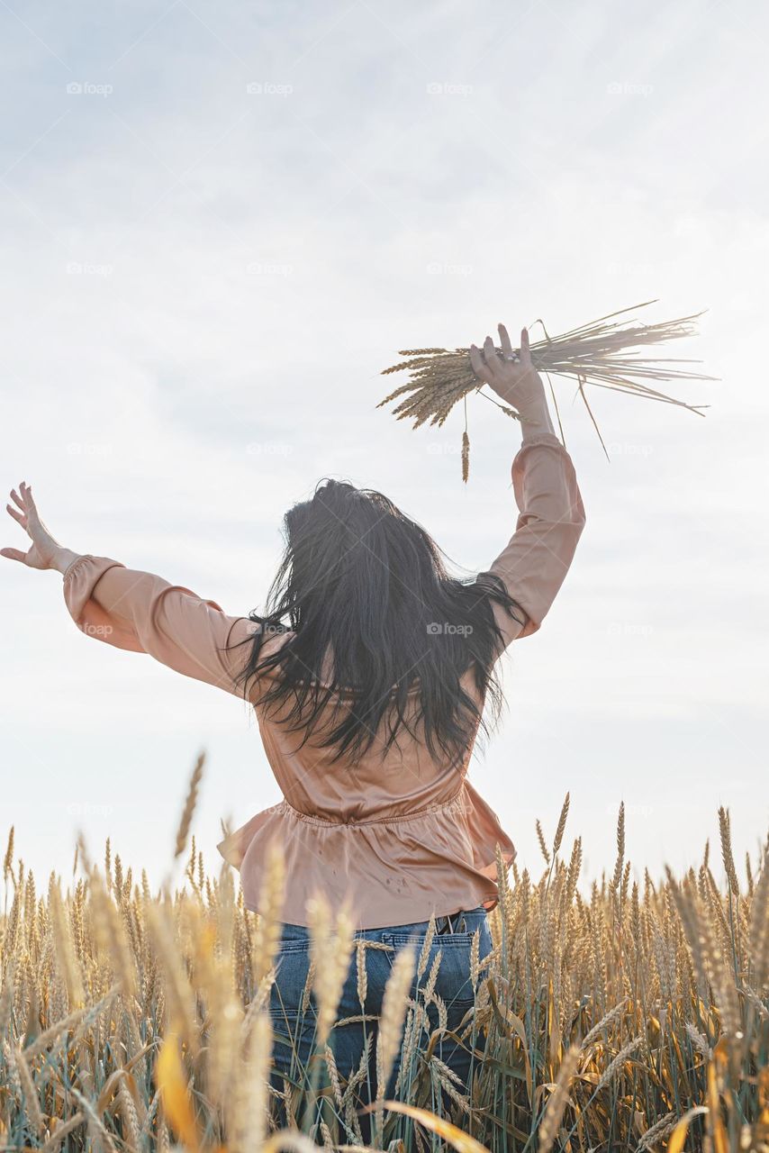 woman with beautiful hair