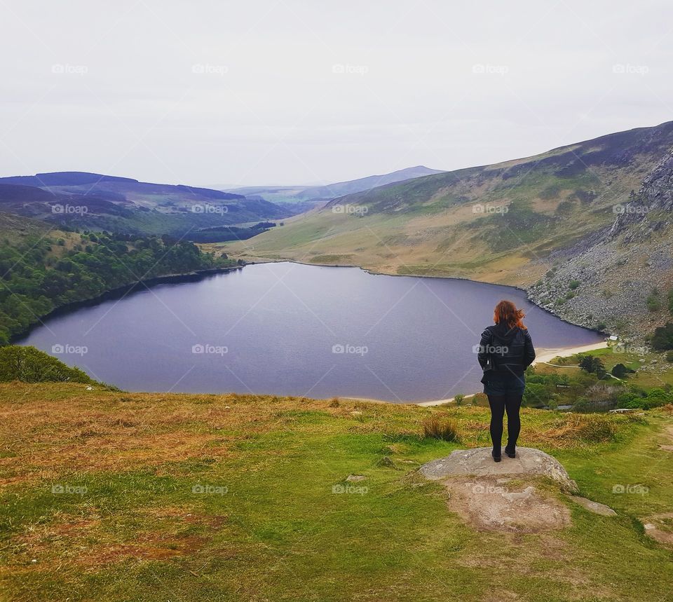 me at the Lough Tay in Wicklow Mountains in Ireland
