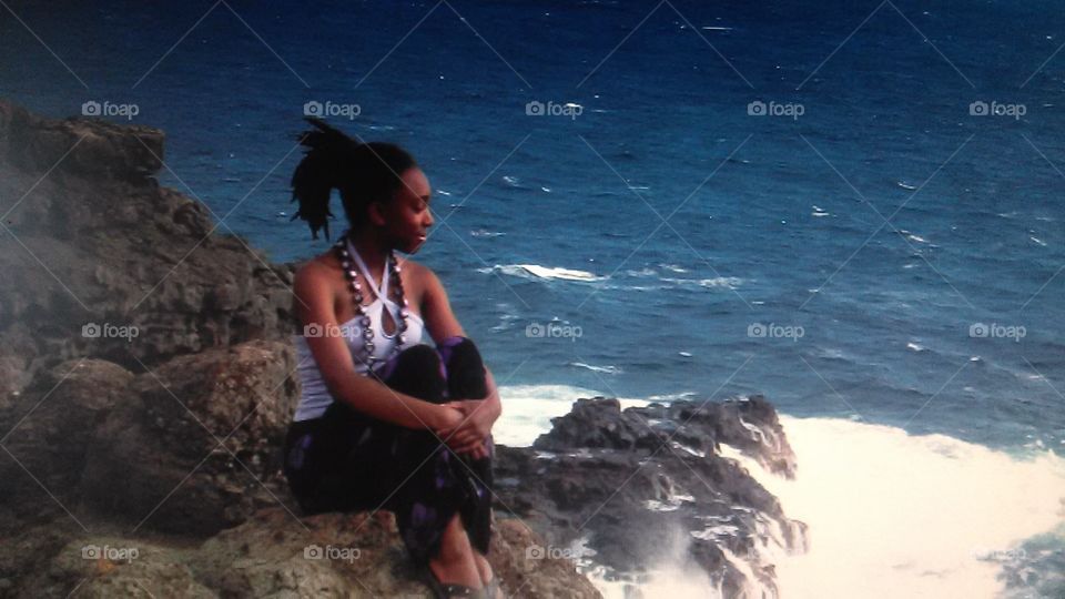 Peaceful. My daughter and I in Maui on vacation