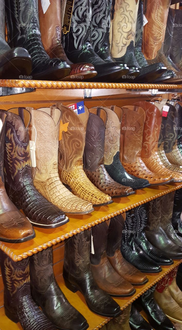Boots on Shelves