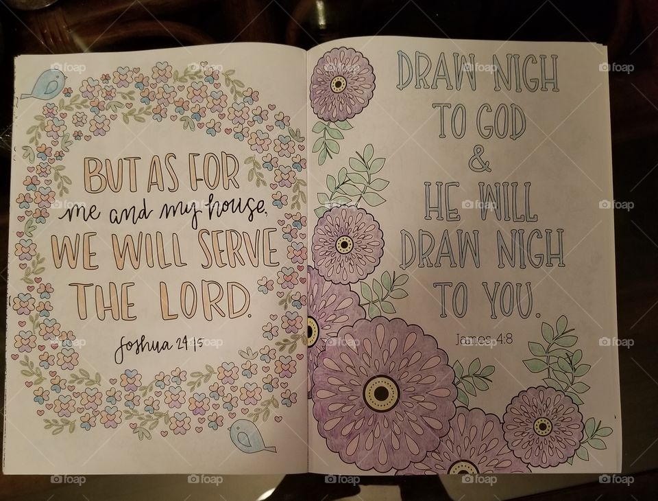 my artwork from the scripture coloring book